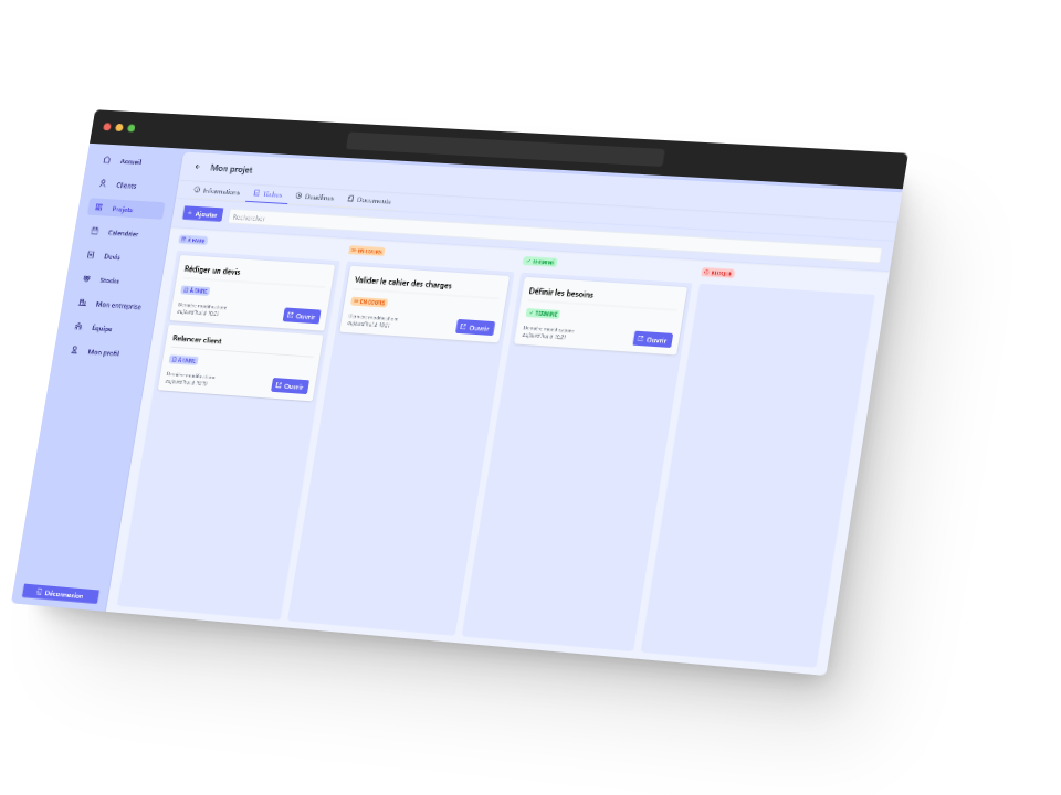 Capture d'écran du logiciel